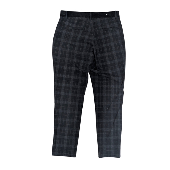 ZARA men's Black Grey Plaid Slim Fit Casual Dress Pants Medium - Picture 3 of 7